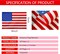2 Packs USA American Flag Banner String Small Mini Hanging Flags for 4th of July Independence Memorial Day Decoration,60 Feet 40 Flags